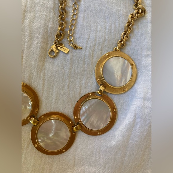 Kate Spade NY All Aboard Mother of Pearl Gold Plated Necklace Cruise Vacation - Picture 7 of 15